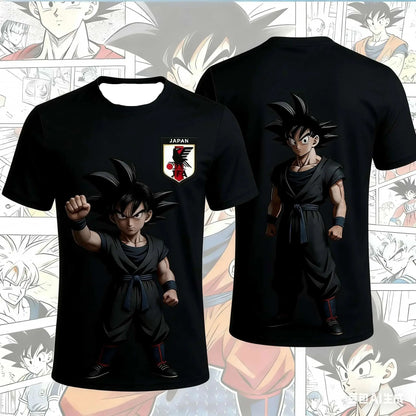 2026 New Bandai Japanese Anime Dragon Ball Son Goku X Japan National Team Custom Soccer Jersey Men's Women Kids T-shirt Tops