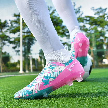 Chaussures de football haut de gamme Double Star pour homme, modèle AG Long Stud, authentiques. Chaussures de match et d'entraînement professionnelles pour adolescents et adultes