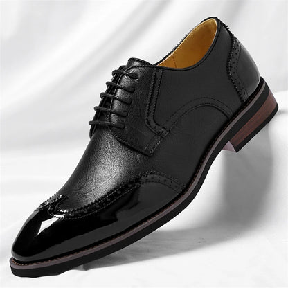 Scarpe Oxford da uomo in similpelle - Scarpe casual-formali - Scarpe da uomo per completo da lavoro - Scarpe Derby di nuova concezione - Scarpe da passeggio