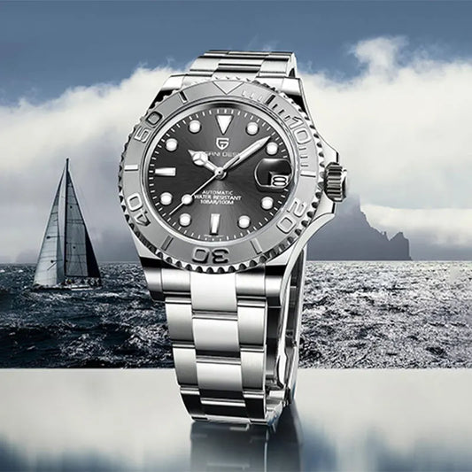 New PAGANI DESIGN 40mm Men's Wristwatch 100M Waterproof Mechanical Watches Ceramic bezel Sapphire Glass Automatic Men Watch 1651