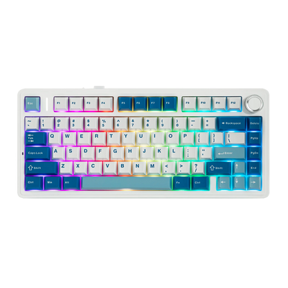 EPOMAKER x AULA F75 Ultra VIA programmierbare mechanische Tastatur, 75 %, ANSI-US-QWERTY-Layout, Gasket-Mount, kabelgebunden/Bluetooth/2.4Ghz kabellos