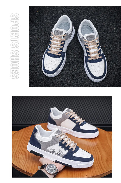 Nieuwe heren casual schoenen voor de herfst, ademende platte schoenen voor buiten, modieuze veterschoenen, comfortabele trendy sportschoenen voor heren, Zapatillas