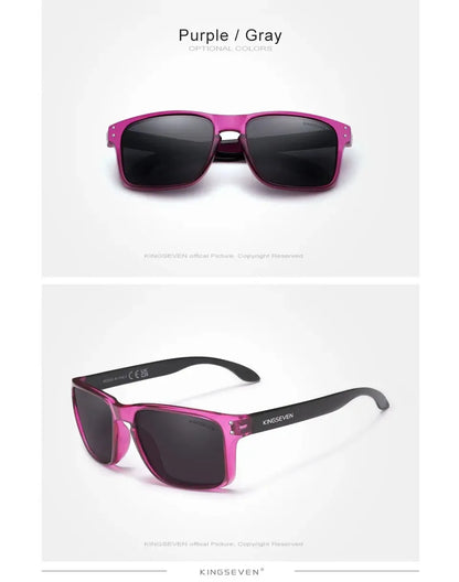 KINGSEVEN Obdélníkové retro polarizované sluneční brýle TR90 pro ženy a muže, cyklistické, UV400, horolezecké, s ochranou proti oslnění, outdoorové sportovní brýle
