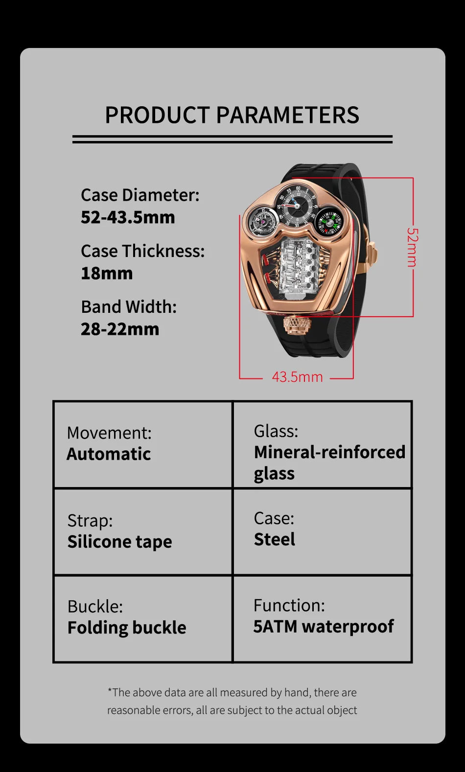 PINDU Design Engine Watches Men Top Brand Luxury Watch Compass Waterproof Quartz Wristwatch Festival Limited Watch + Gift Box