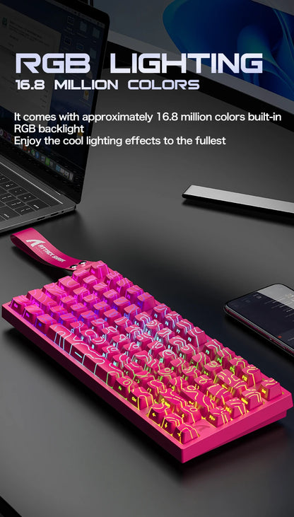 ATTACK SHARK R82HE High-Performance Magnetic Axis Keyboard, 8K Rate, 0.08ms Latency, 0.005mm RT Accuracy, 75% Layout, Five-Layer