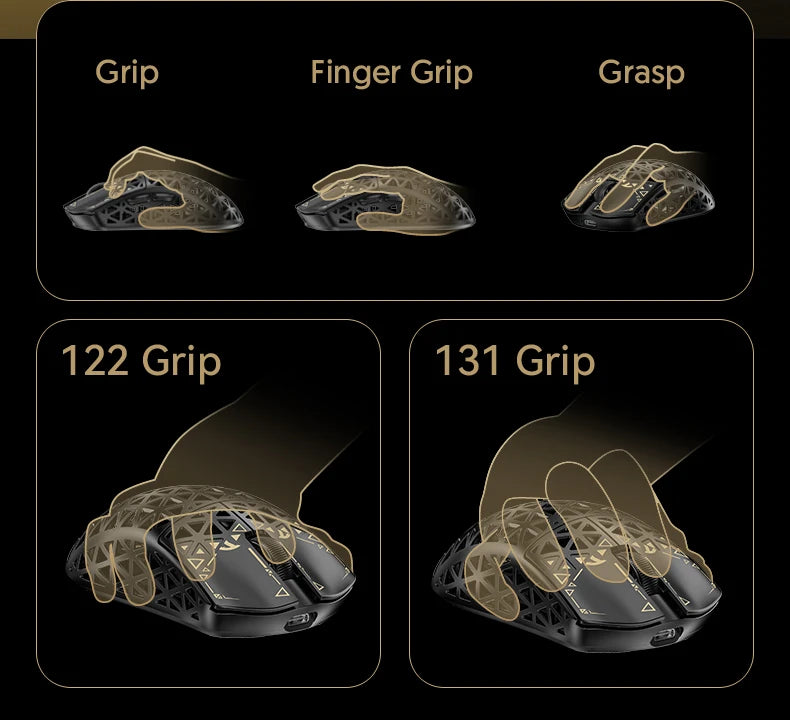 ATTACK SHARK R5 ULTRA Wireless Gaming Mouse - 8K Polling, PAW3950MAX Sensor, 42,000 DPI, Carbon Fiber Ultra-Light for Pro Esport