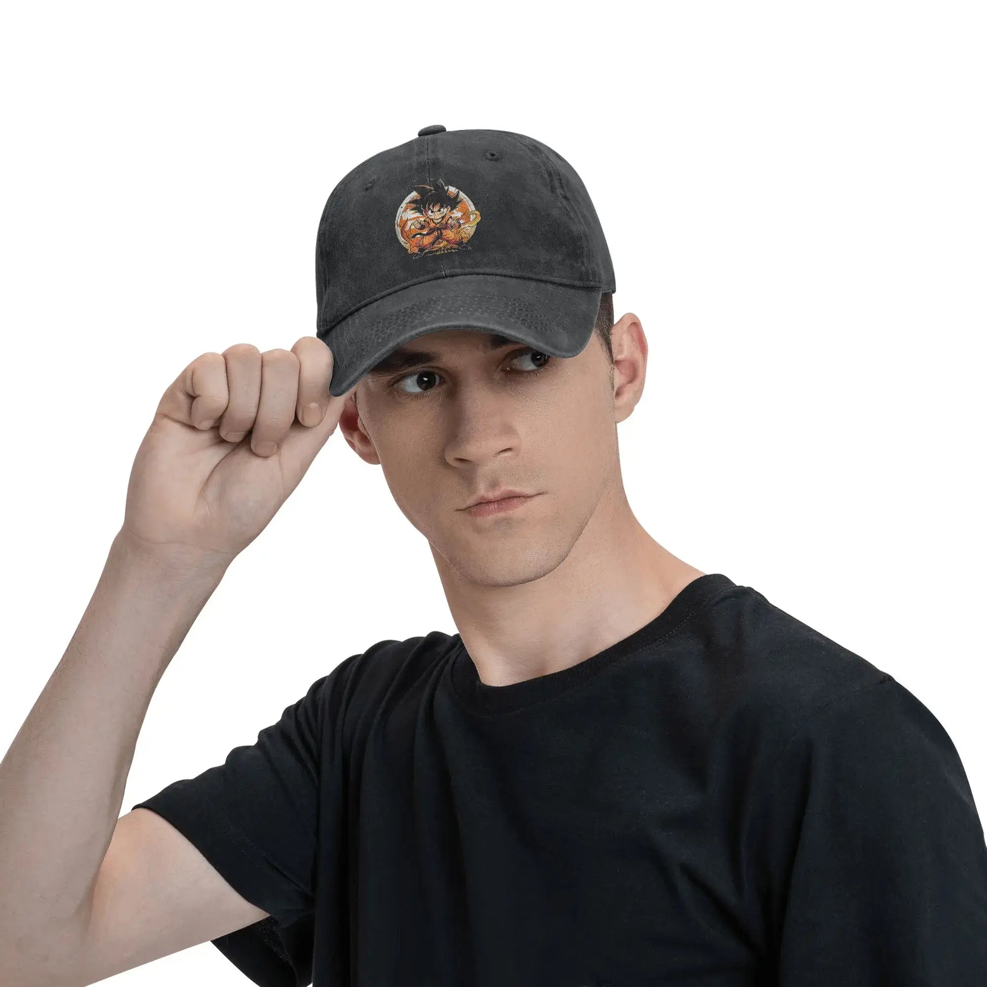 DBZ Little Kakarot Baseball Cap Casual Distressed Cotton dragon ball Sun Cap for Men Women Outdoor Adjustable Fit Hats Cap, produit gaming premium Fraquane