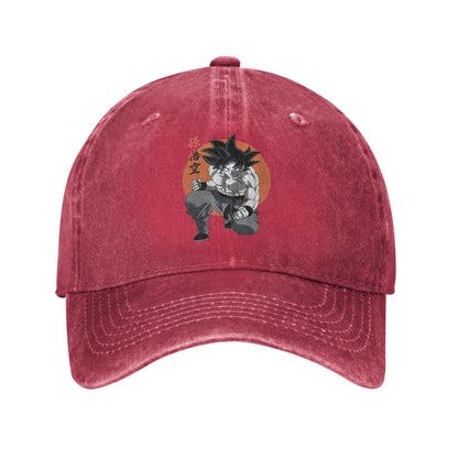 Classic DBZ dragon ball Goku Anime Baseball Caps Men Women Distressed Denim Washed Sun Cap Outdoor Running Adjustable Hats Cap, Produit gaming premium Fraquane