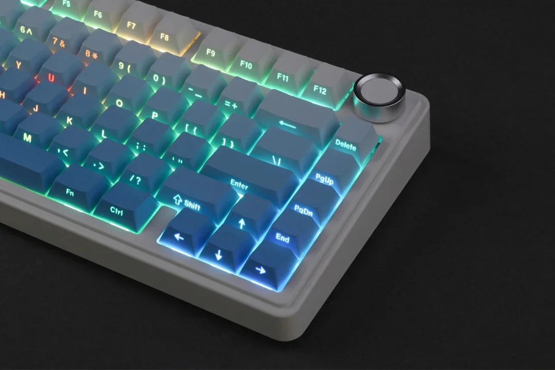 AULA F75 Pro kabellose mechanische Gaming-Tastatur mit Gasket-Mount, RGB, anpassbar, 75-%-Layout und seitlich gravierten PBT-Tastenkappen