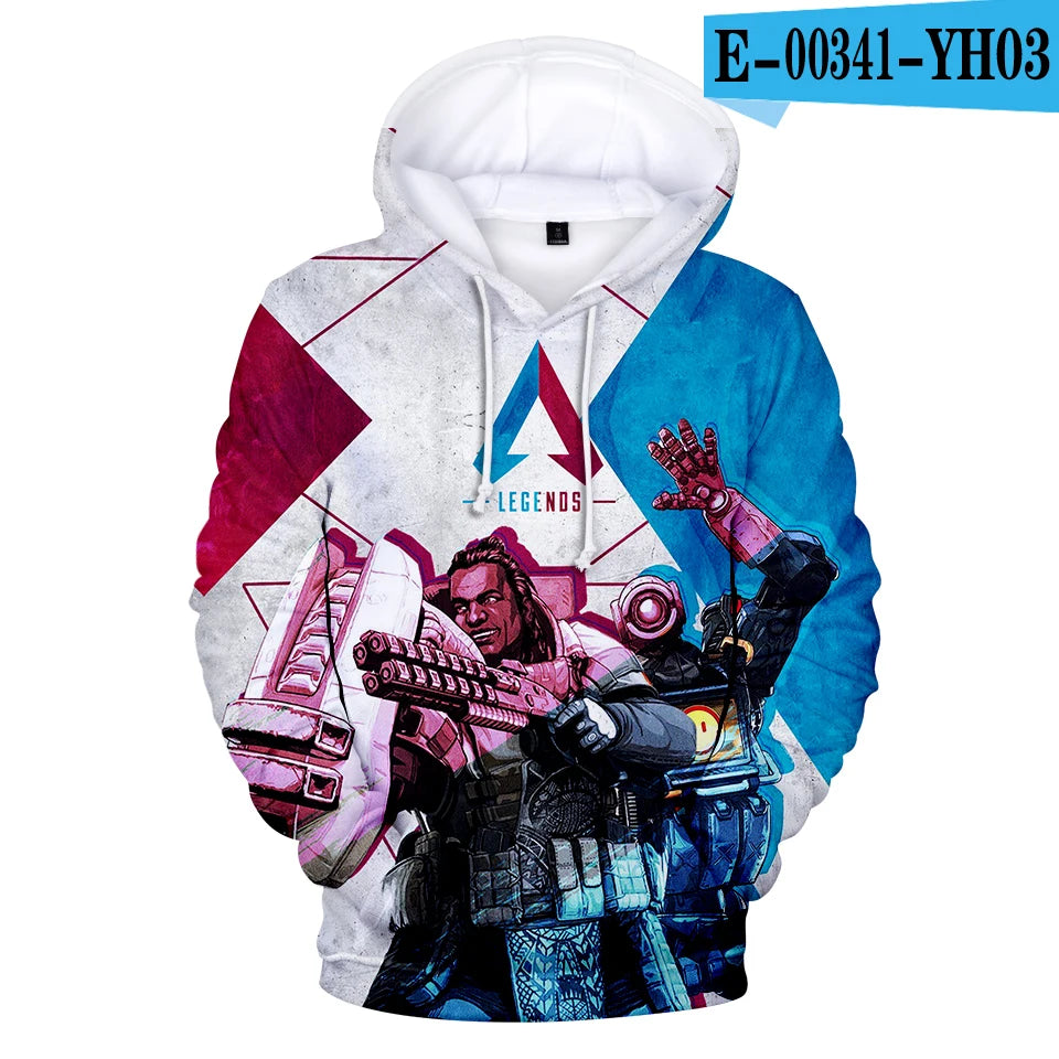 Personality 3D Printed Game Apex Legends Hoodies Sweatshirts Men Women High Quality Hoody Game Long Sleeve Plus Size Hoodies