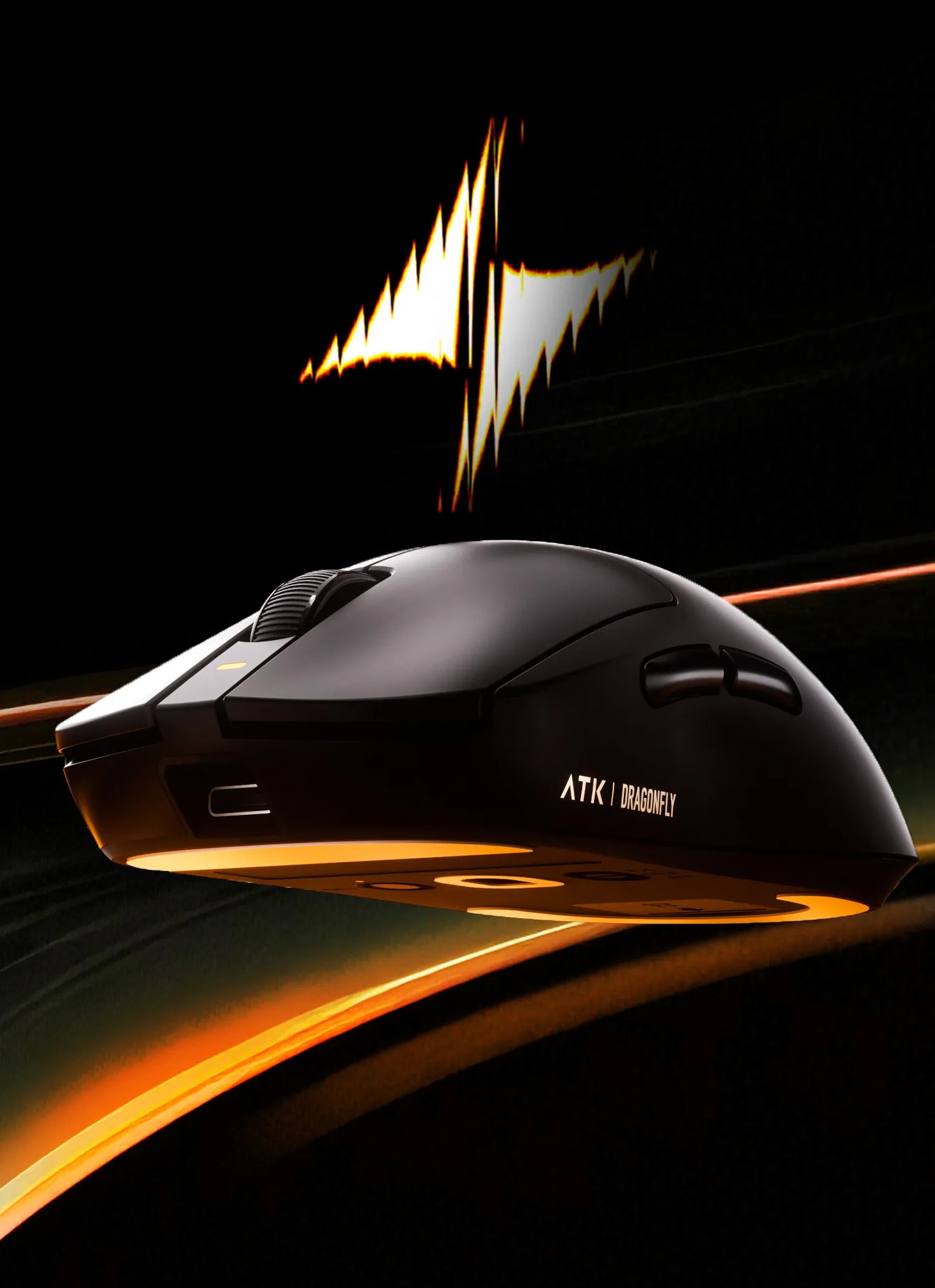 Mouse gaming wireless ATK A9 con tecnologia NearLink, ergonomico, PAW3395, tri-mode Bluetooth a bassa latenza, mouse esports per PC