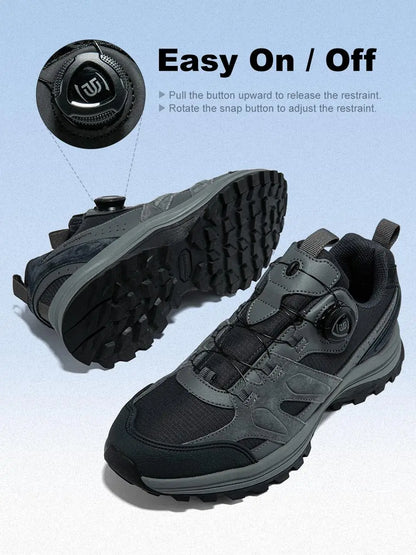 Baasploa Men's Hiking Shoes Non-Slip Wear-Resistant Outdoor Climbing Walking Shoes Comfort Inner Cotton Outdoor Sneakers