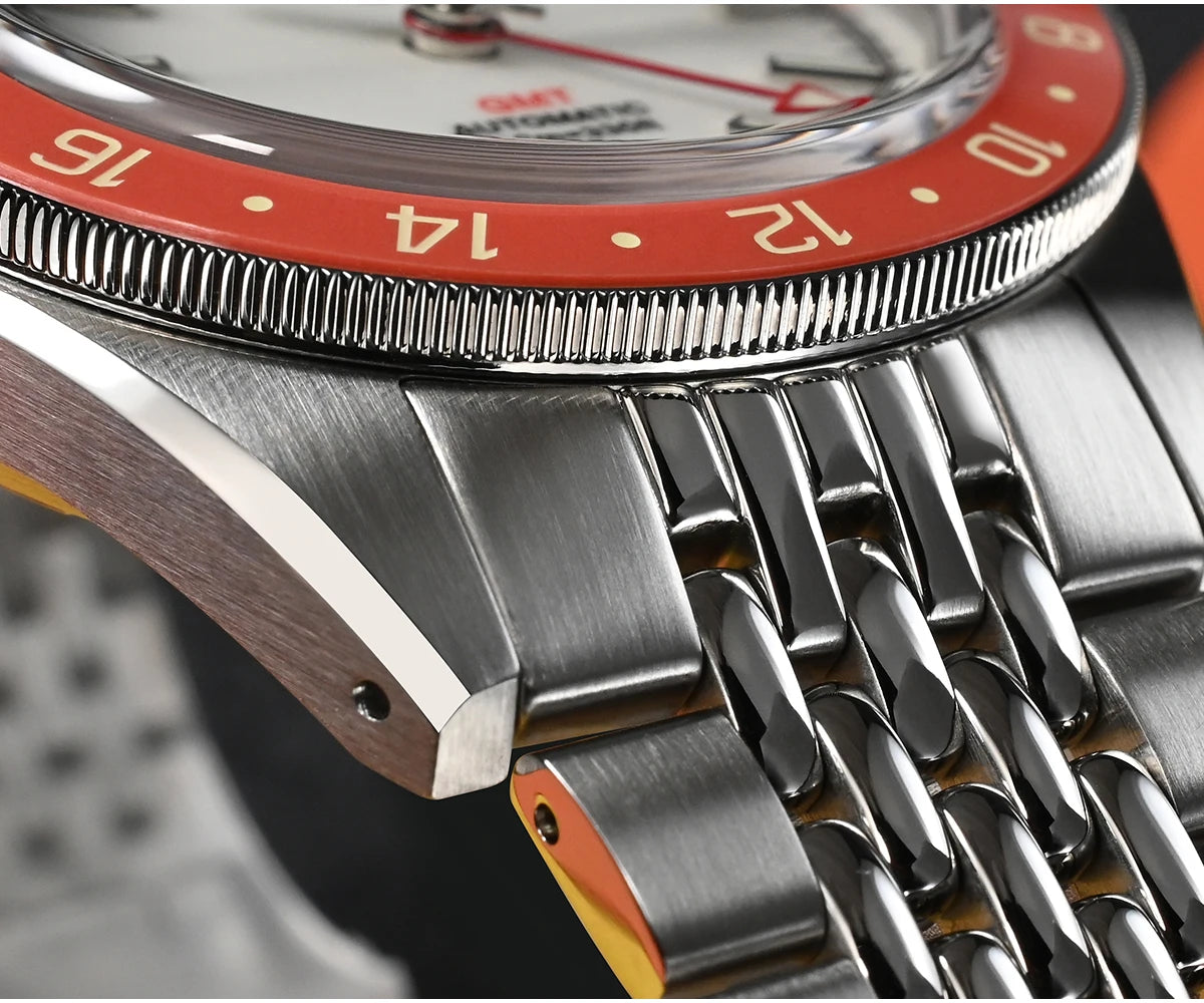 San Martin 39.5mm Limited Edition Full Lume Dial Automatic Mens Watch NH34 GMT 6H Date 10Bar Luxury Kol Saati SN0116W