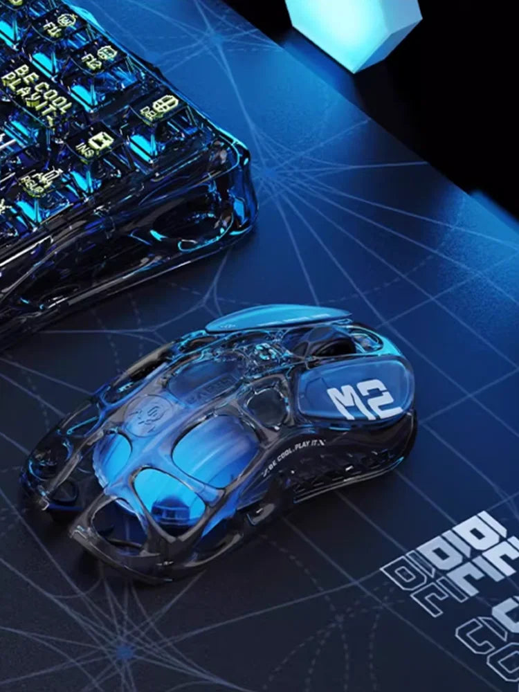 New GravaStar M1 M2 Wireless Magnesium Alloy Gaming Mouse PAW3395 4K 26000DPI Bluetooth 2.4G Wired Hollow Design Gamer Mouse