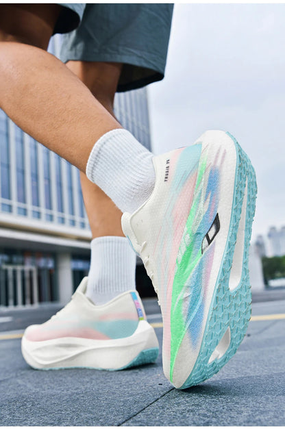 Heren Sport Carbon Board Specialiteit Ademend Lichtgewicht Dames Comfortabele Sportieve Antislip Sneakers Marathon Hardloopschoen