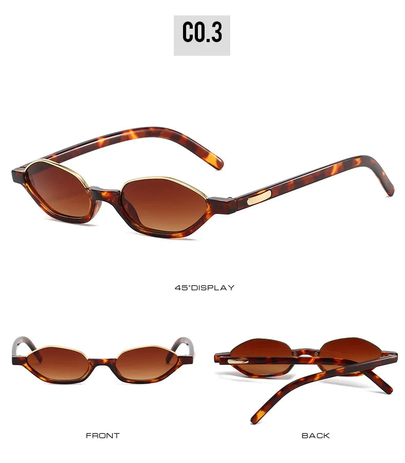 Dámské malé sluneční brýle Half Frame Designer ve stylu „cat eye“ s ochranou UV400 – značka