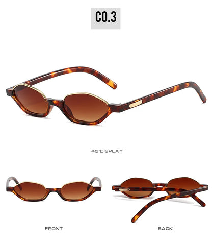 Dámské malé sluneční brýle Half Frame Designer ve stylu „cat eye“ s ochranou UV400 – značka