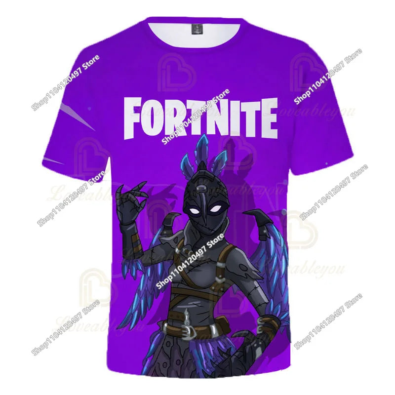 Children's Summer T-Shirt Battle Royale Fortnite Hero Victory 3D T-shirt Tees Boys Girls Baby Clothes
