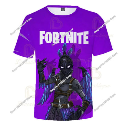 Children's Summer T-Shirt Battle Royale Fortnite Hero Victory 3D T-shirt Tees Boys Girls Baby Clothes