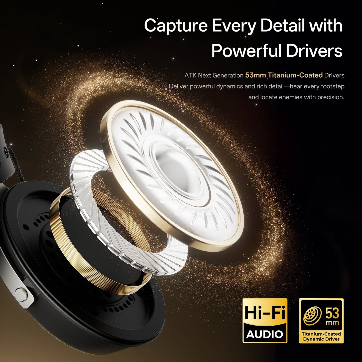 ATK Neptune N9 Wireless Gaming Headset – Low Latency eSports Headphones with Noise Cancelling Mic, Bluetooth 5.3, 4 Modes Dual Connection Gaming Headset