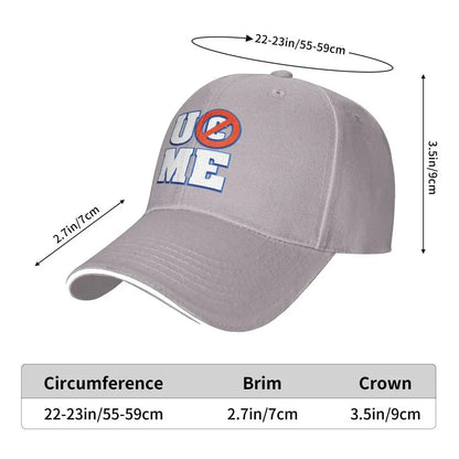 Yellow Wrestling Cena John White Custom Baseball Caps For Mens Unisex Male Beach Sunscreen Hat Snapback Cap