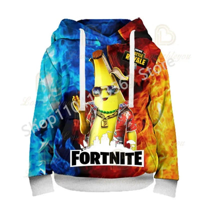 Llama Battle Royale Fortnite Hoodies, 3D Printed Sweatshirts for Men, Women, and Children, Boys and Girls Streetwear Pullover, Green Tops
