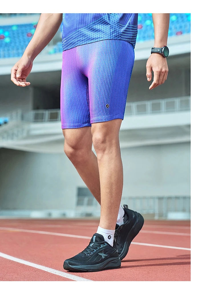 Xtep Sports Fitness Shorts For Men 2025 New Running Moisture-Wicking Shorts High-Elastic Tight Compression Pants 875229580177