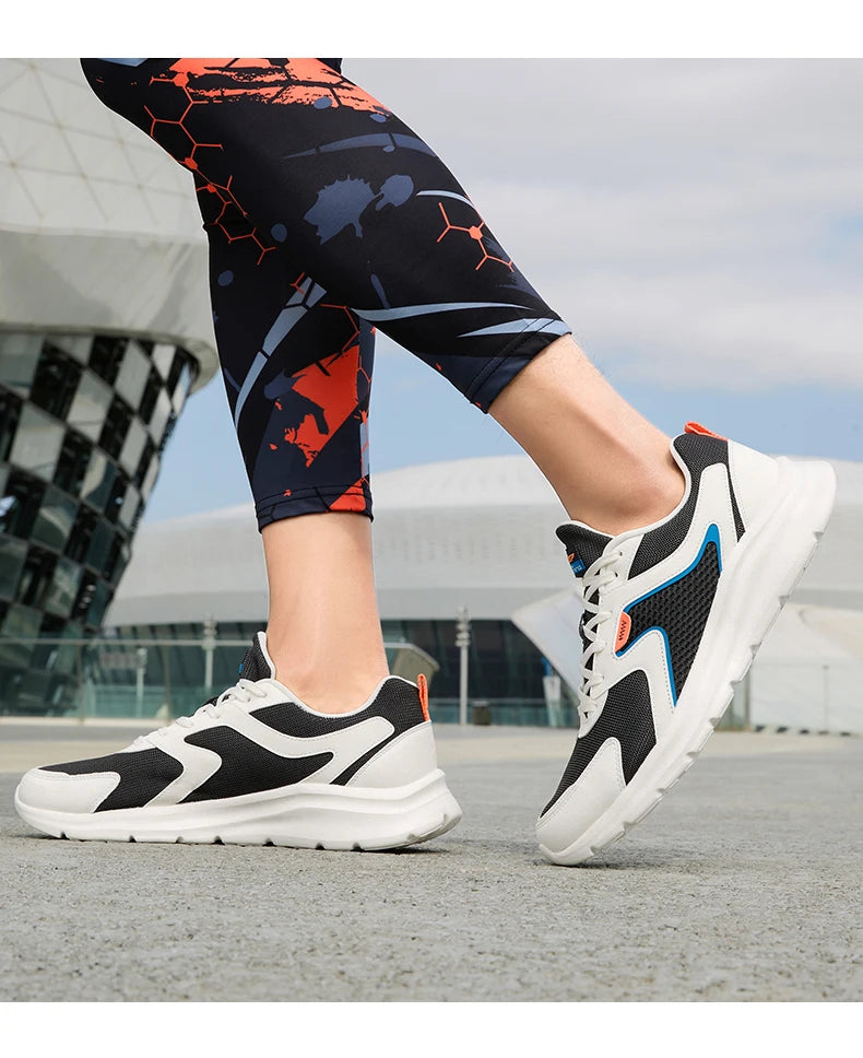 Xtep Sports Shoes Men's Mesh Breathable Running Shoes Winter Marathon Black White Men's Sports Shoes Sneakers Man 879119110110