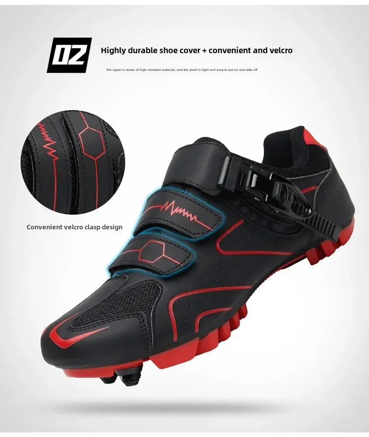 Unisex fietsschoenen met harde zool – 4-seizoenen racefietsschoenen met klikpedalen voor MTB en buitensporten