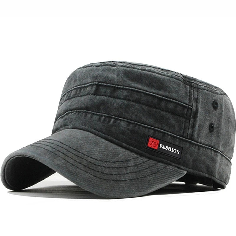 1pc Spring and Autumn Flat Top for Men and Women Soft Top Baseball Caps with FS Label, Outdoor Fishing Sunshade,Daily Use