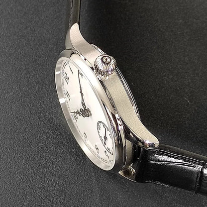 Men's Manual Mechanical Watch Roasted Blue Pin Seagull ST3621 Vintage Business Men's Waterproof Genuine Leather Watch