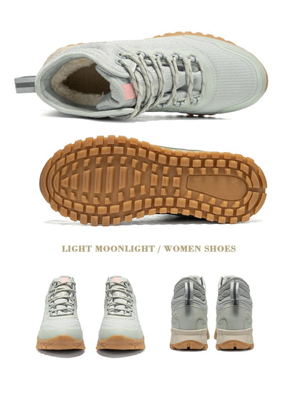 Baasploa Winter Women Sneakers Plush Warm Snow Boots Non-Slip Waterproof Shoes Women Outdoor Boots Walking Shoes