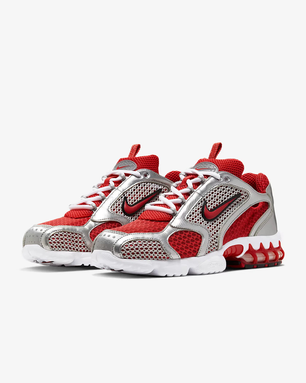 Nike Air Zoom Spiridon Cage 2 unisex žemi laisvalaikio bateliai, sportiniai, atsparūs dėvėjimuisi, pilki ir raudoni, Lifestyle avalynė CJ1288-600