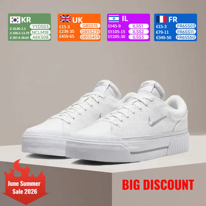 Nike Court Legacy Lift – höjdhöjande suldesign, bekväm halksäker dämpning, slitstarka sportskor FZ2606-100