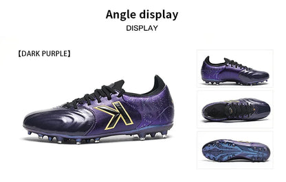 Chaussures de football Kelme en cuir de kangourou Mg - Chaussures de sport professionnelles pour le football - Chaussures de football d'extérieur antidérapantes
