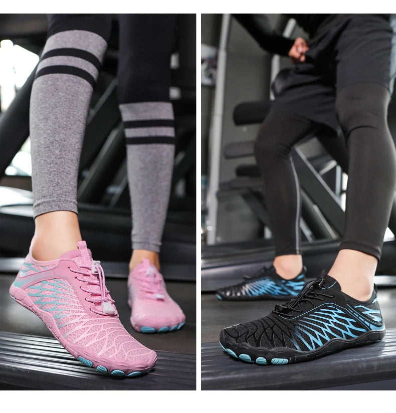 Men's Water Shoes and Women's Beach Barefoot Aqua Shoes, Quick-Dry Swimming, Wading Sports Sneakers for Upstream Boating, Fishing, Surfing