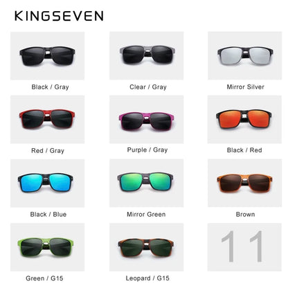 KINGSEVEN Obdélníkové retro polarizované sluneční brýle TR90 pro ženy a muže, cyklistické, UV400, horolezecké, s ochranou proti oslnění, outdoorové sportovní brýle