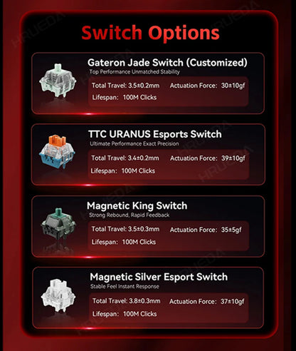 MADLIONS Mad 60he Mad60HE Mad 68HE mechanische Tastatur mit Magnetschaltern, kabelgebunden, Hot-Swap, 8K-Polling-Rate, personalisierte Gaming-Tastatur