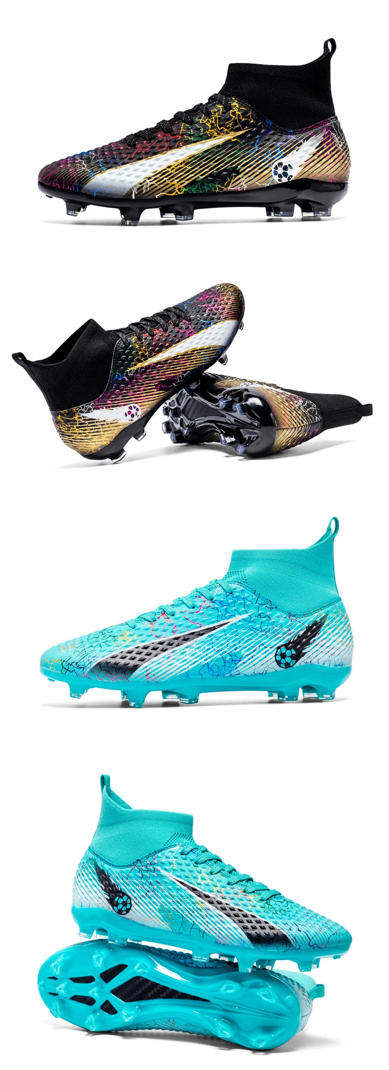 Chaussures de football pour hommes, chaussures de foot pour enfants, crampons de football professionnels pour femmes, chaussures antidérapantes TF/FG, chaussures de sport d'extérieur pour le football