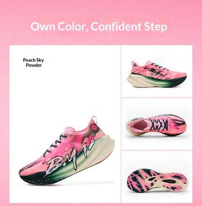 Chaussures de course à pied BMAI 42 km Marathon pour homme et femme – Baskets de luxe à semelle en carbone pour femme – Baskets amortissantes – Chaussures de sport respirantes pour homme