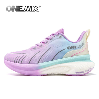 ONEMIX Novos Ténis de Corrida com Amortecimento para Homem, Adequados para Corredores Pesados, com Atacadores, Desportivos, Antiderrapantes, para Exterior, para Mulher e Homem