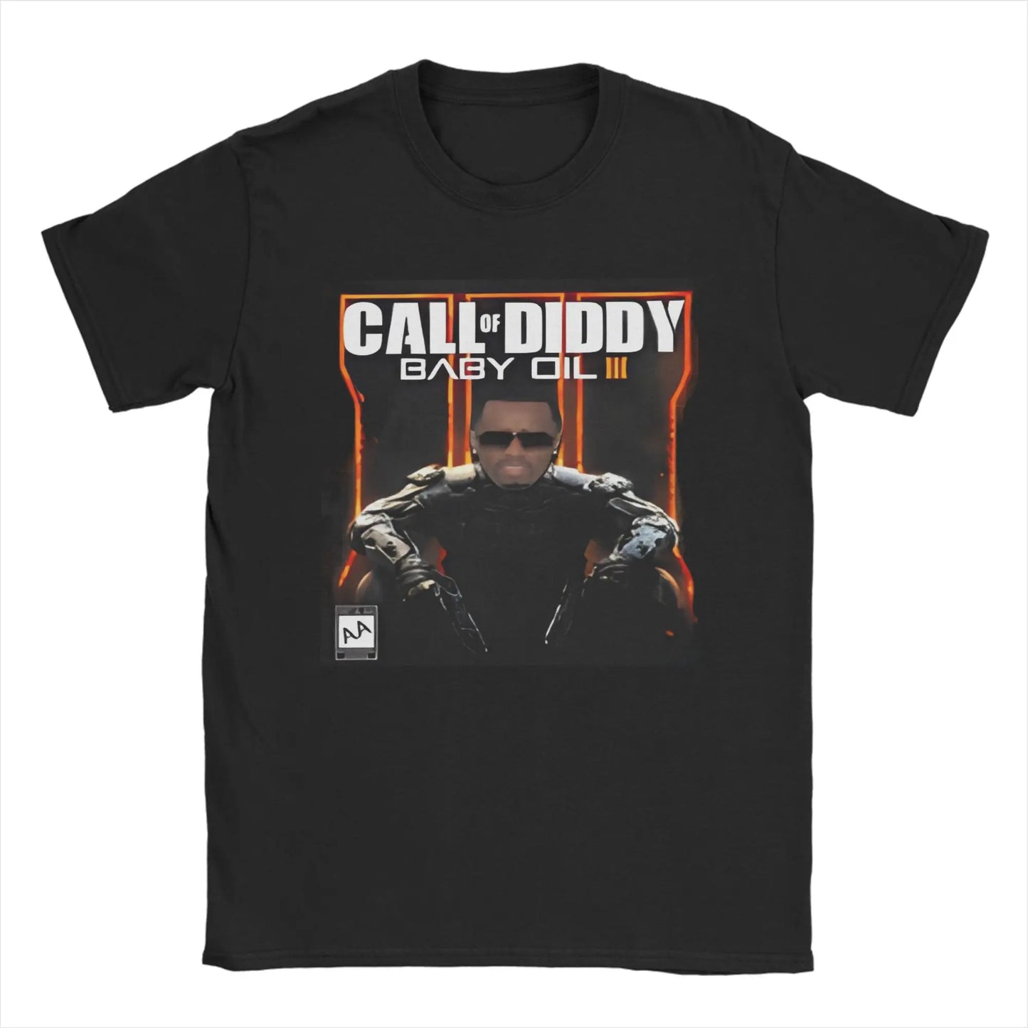 Men T-Shirt Call of Diddy Party Brainrot Sigma Humorous 100% Cotton Tees Short Sleeve  T Shirt O Neck Clothes Classic