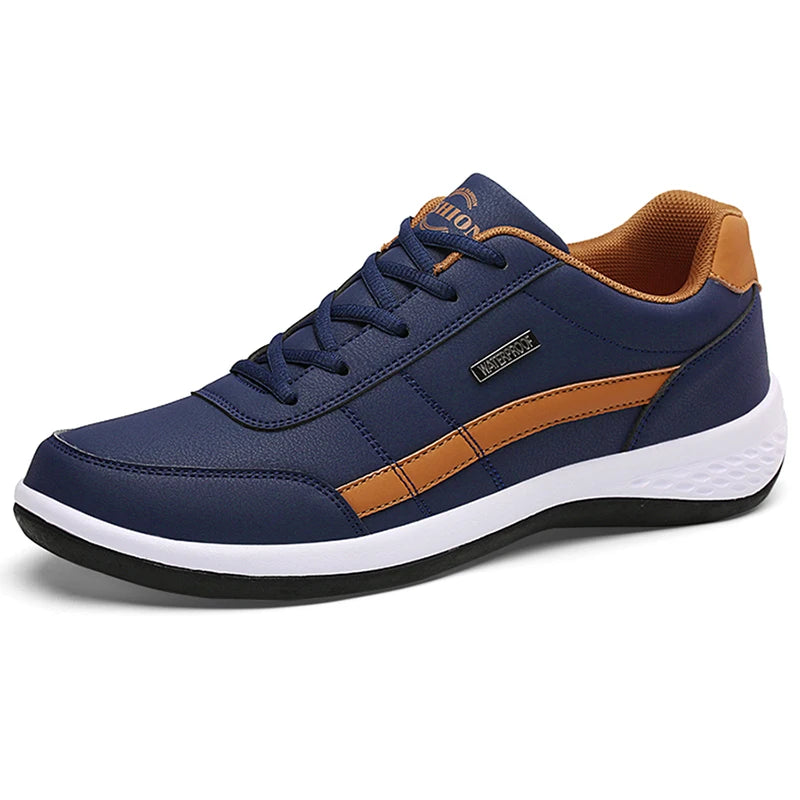 Chaussures de marche imperméables pour homme « Four Seasons » - Chaussures de sport décontractées en cuir pour homme - Chaussures de camping antidérapantes - Chaussures de tennis pour homme