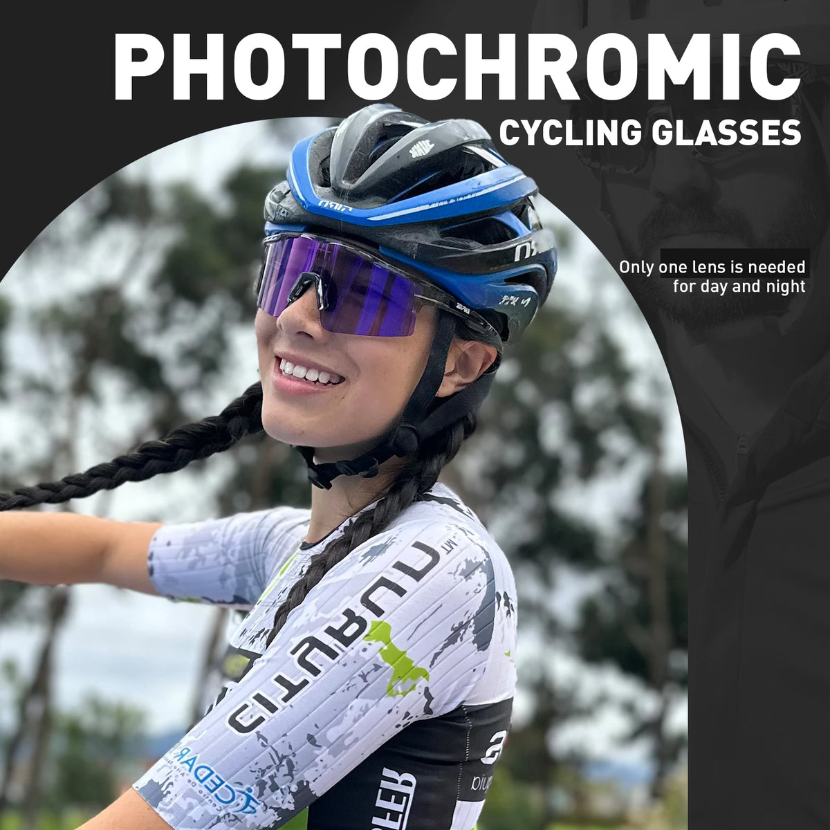 Kapvoe Outdoor fotochromatické sportovní cyklistické brýle pro muže a ženy, sluneční brýle pro silniční cyklistiku, UV400, MTB cyklistické brýle, brýle pro řízení