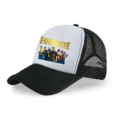 Șapcă de baseball Fortnite cu imprimeu de joc în stil desen animat, pălărie de vară pentru copii din plasă respirabilă, șapcă reglabilă cu cozoroc, cadou de ziua de naștere pentru copii