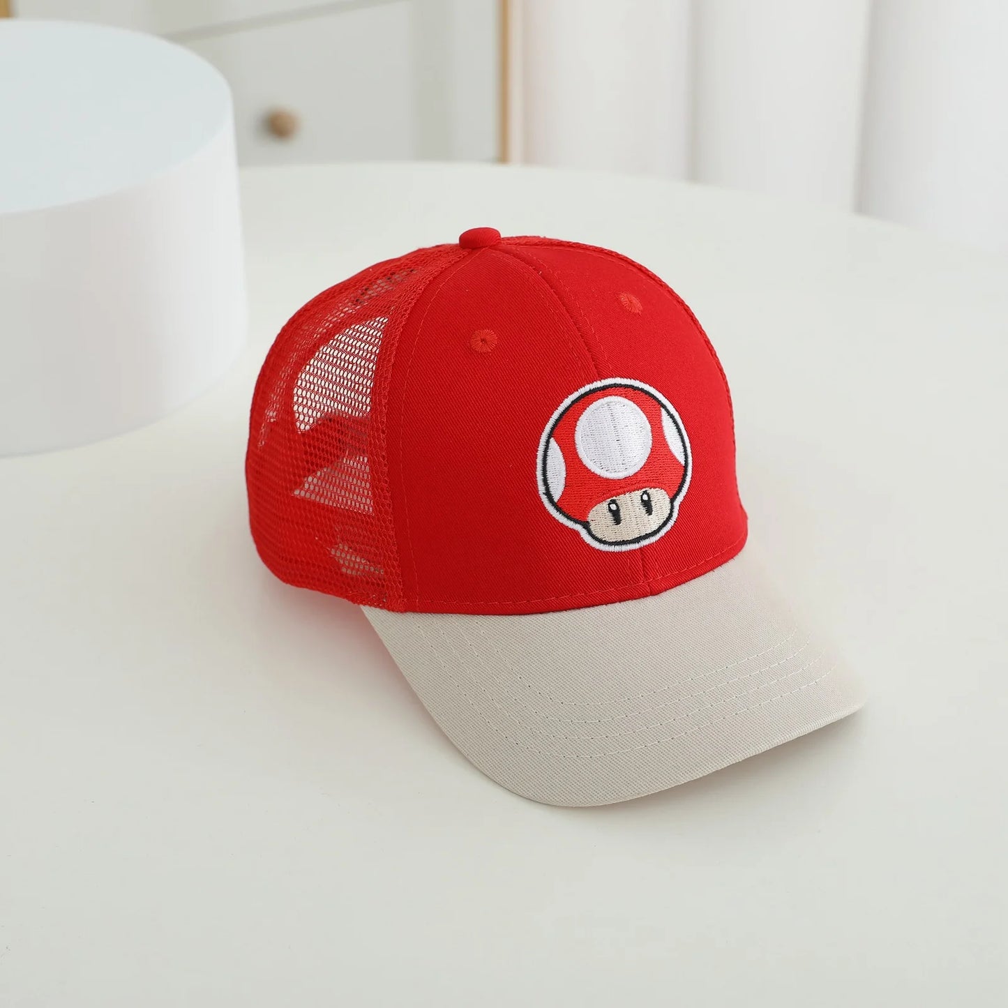 Yoshi Bowser Luigi Super Mushroomi Duckbill Cap Baseball Cap Cartoon Patterned Mesh Cap Summer-appropriate hats for kids Trendy