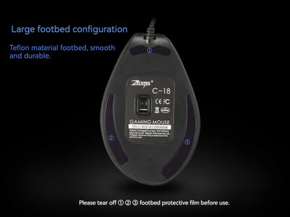 ZELOTES C18 Upright Mouse 11 Key Optical Mouse 10000DPI Support Programming Comfortable Gaming Mouse
