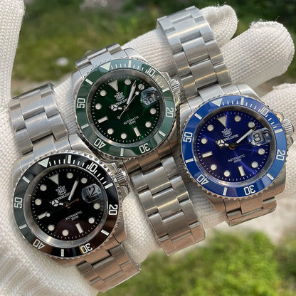 STEELDIVE SD1953 41MM Classic Water Ghost Calendar Magnifier NH35 Mechanical Movement BGW9 Super Luminous 30Bar Waterproof Watch
