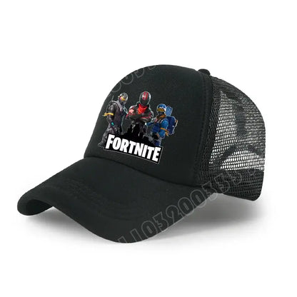 Șapcă de baseball Fortnite cu imprimeu de joc în stil desen animat, pălărie de vară pentru copii din plasă respirabilă, șapcă reglabilă cu cozoroc, cadou de ziua de naștere pentru copii