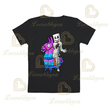 Boys Girls Cartoon T-shirt Fortnite Tshirt Battle Royale 3D 3 To 14 Years Victory Royale Game Kids Tops Teen Clothes